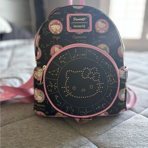 Loungefly Black and Pink Zodiac Backpack